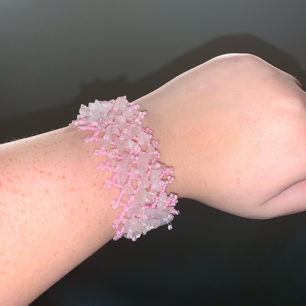 Pink Beaded Bracelet